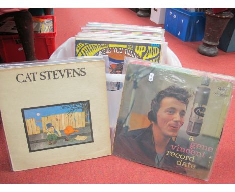 1950's and 1960's Interest LP's, over fifty titles in this box to include Gene Vincent, Record Date T1059 and Sounds Like T12