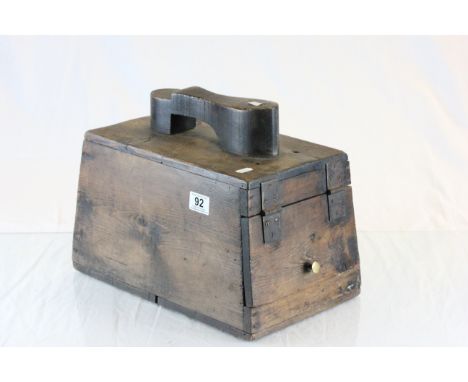 Early wooden shoe shine box