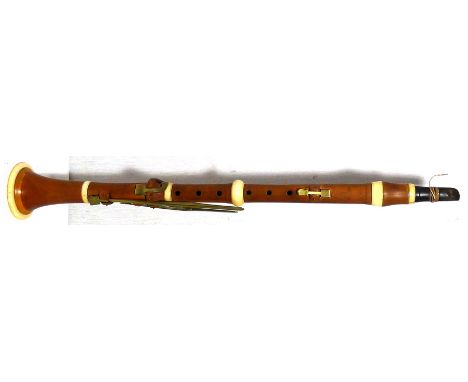 Boxwood and ivory clarinet early 19th century by Astor. Stamped Astor &amp; Co, 79 Cornhill. London. Name stamp on all joints