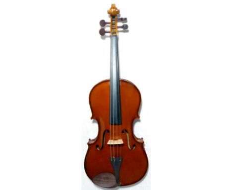 Mid 20th century Viola labelled Fritz Sprenger. Some wear to the varnish on the scroll, otherwise minimal scuff from use. Len