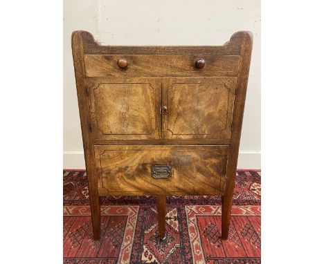 A George III mahogany tray top commode. 