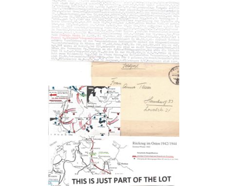  Germany 8 WW2 Feld Post cvrs with maps; German write-ups, masses of information in German      