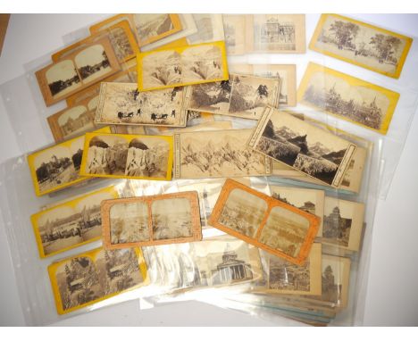 A collection of approx 80 Stereo Cards, Foreign topographical, mainly continental Europe, many circa 1860's and later, includ