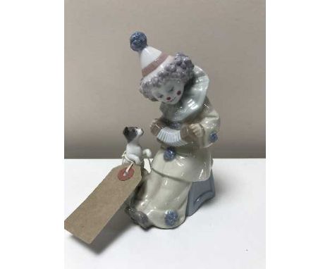 A Lladro figure of a Clown playing accordion, No.5279.