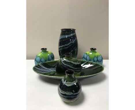 Six pieces of Poole pottery - Maya and Tallulah