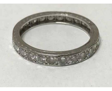 A platinum diamond eternity ring size M/N