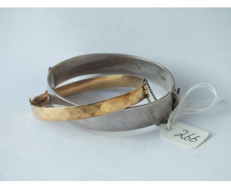 Silver bangle &amp; Rolled Gold bangle     