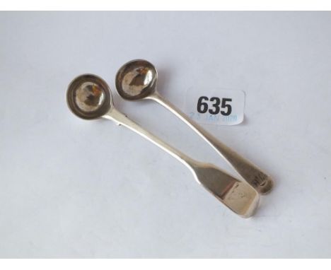 A Georgian salt spoon 1796 &amp; a small ladle 1836    