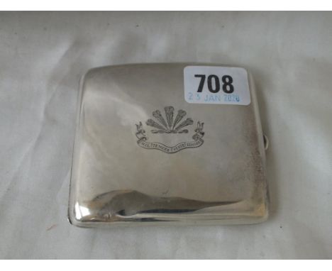 Cigarette case of curved outline – 1912 – by WC – 117gms  