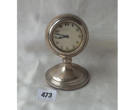 Mantle clock on circular pedestal base – B’ham 1925   
