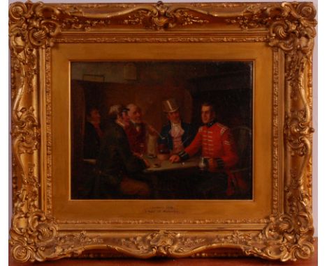 George Fox (1816-1910) - A tale of Waterloo, oil on board, signed lower centre, 27 x 35cm Condition Report / Extra Informatio