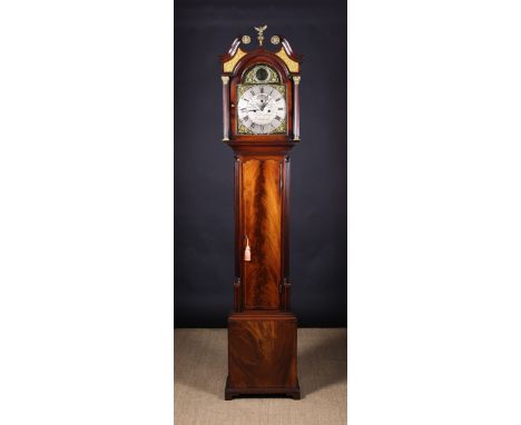 A Fine Quality Late 18th Century Eight Day Longcase Clock by Laurence Dalgleish of Edinburgh Circa 1795. The mahogany 'fiddle
