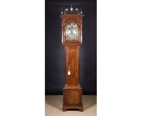 An 18th Century Eight Day Mahogany Longcase Clock by George Clapham of Brigg (1767-1790).  The 11¾ ins (30 cm) arched dial ha