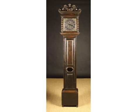 A Late 17th Century Eight Day Longcase Clock Signed Nathaniel Hodges, London. The 10 inch (25.5 cms) square brass dial having