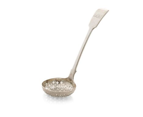 Silver sugar sifter ladle, London 1822, Eley &amp; Fearn, 43.4 grams.  