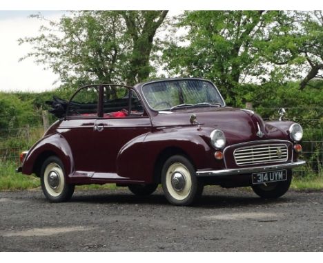 1960 Morris Minor 1000 ConvertibleMake: Morris Model: Minor 1000Year: 1960Mileage: 1420VIN: 102660Configuration: Right Hand D