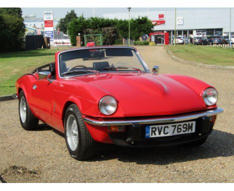 1974 Triumph Spitfire 2.0Make: Triumph Model: SpitfireYear: 1974Mileage: 12493VIN: 103747Configuration: Right Hand DriveRegis