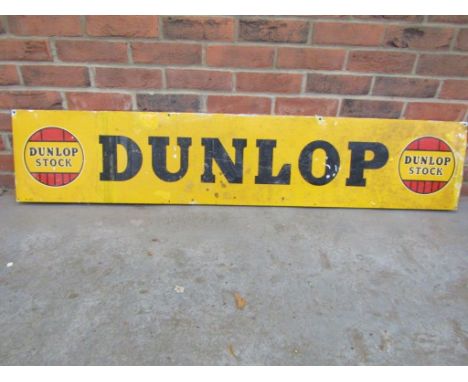 Vintage Dunlop Stock aluminium sign