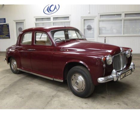 1964 Rover P4 110Make: RoverModel: P4 110Year: 1964Mileage: Contact AuctioneerVIN: 98749Configuration: Right Hand DriveRegist