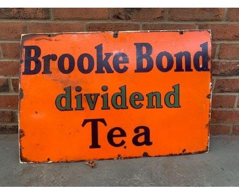 Brooke Bond Dividend Tea Vintage Enamel Sign
