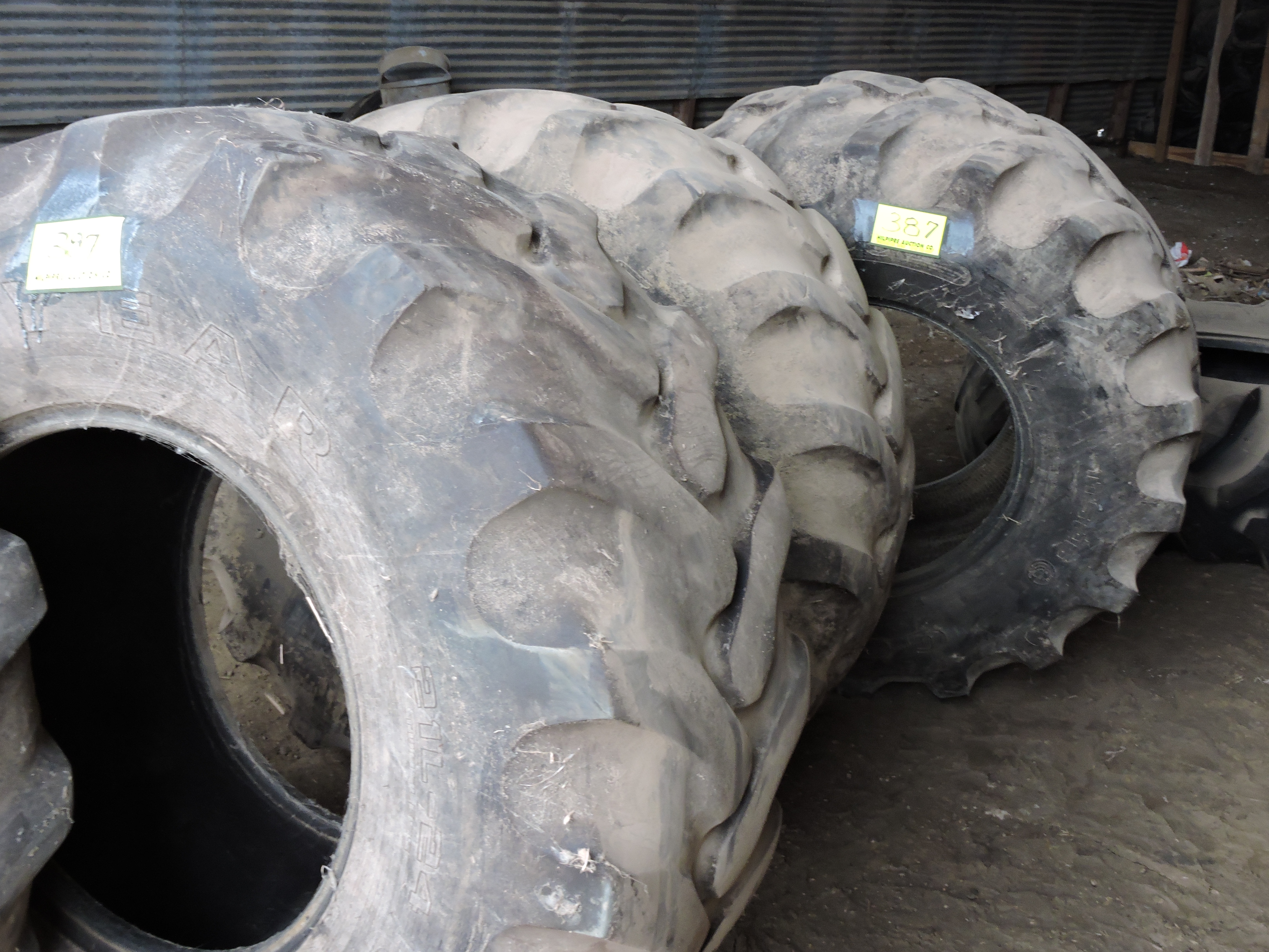 (3) Goodyear 19.524 backhoe tire.