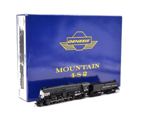 Genesis HO gauge model railway steam locomotive and tender, ref ATHG97006 Southern Pacific 4-8-2 MT-4 no.4358, with sound, bo