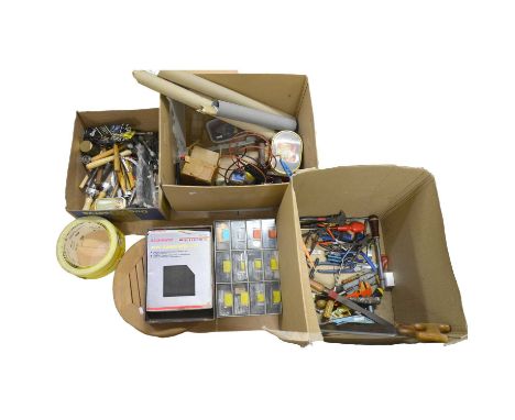 Quantity of tools, including hammers, saws, pliers, sandpaper etc.Qty: 2 boxes