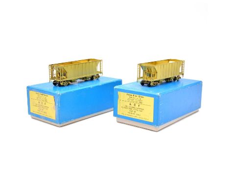 Pecos River HO gauge model railway wagons, two ref. 2613 ACF 34 covered hopper, brass models, boxedQty: 2