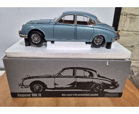 A Paragon 1:18 model Jaguar mk II, in original box.