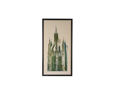 Norman Wade (20th Century)"Lantern Tower",signed and dated '68,limited edition lithograph, 18/50,72 x 36cms, in frame.
