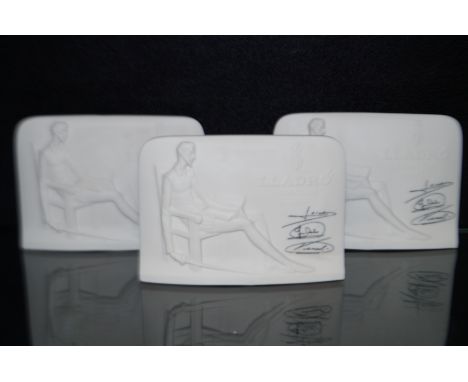 3x Lladro collectors society plaques Height 11 cm