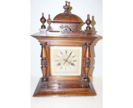 Junghans younghands Victorian wooden cased mantel clock Height 43 cm