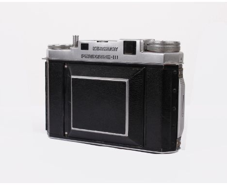 A rare Kershaw Peregrine III Folding Camera (no.4/25841). Fitted with a Taylor Hobson 80mm f2.8 Adotal lens #351128. 