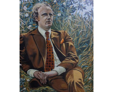 Francis DoughertyA portrait of a suited gentleman in natureOil on canvasC. 1960 