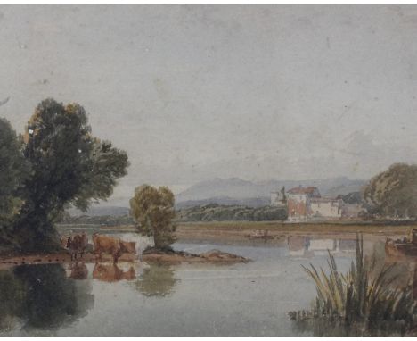 A Watercolour Landscape Painting, Circa 19th Century In gilt effect frame (H)34 x (W)41.5 cm (in frame)