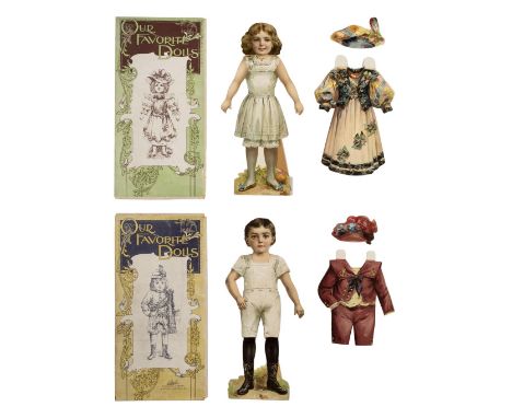 * Paper dolls. Our Favorite Dolls, New York: A. T. Co.'s Paper Doll Series, circa 1890s, a large chromolithographed paper dol