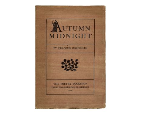 Gill (Eric, illustrator). Autumn Midnight, by Frances Cornford, [Printed at S. Dominic's Press, Ditchling, for] The Poetry Bo