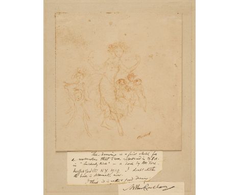 * Rackham (Arthur, 1867-1939). Sketch for Dance of Spring, circa 1919, red chalk on paper, depicting a semi-naked young girl,