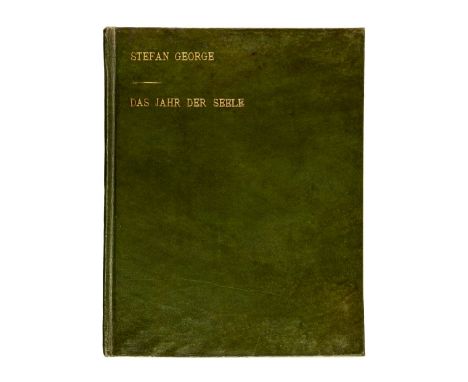 George (Stefan). Das Jahr der Seele, 1st edition, Berlin: Blaetter fuer die Kunst, 1897, [ 52] pp. comprising initial blank, 