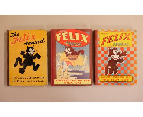 Felix Annuals. The Felix Annual: Picture Stories of the Famous Film Cat, 3 volumes, 1924, 1926, and 1928, each with four colo