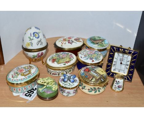 A COLLECTION OF HALCYON DAYS AND SIMILAR TRINKET BOXES AND OTHER ENAMEL WARE, eleven pieces to include seven trinket boxes by