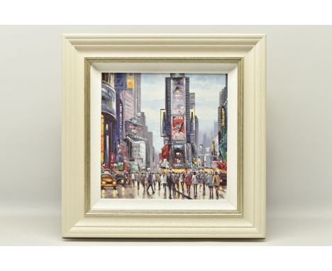 HENDERSON CISZ (BRAZIL 1960) 'CITY OF LIGHTS', a signed artist print on board depicting a New York street scene, 5/20 with ce