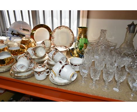 A LARGE COLLECTION OF CERAMICS AND GLASSWARE INCLUDING NAMED MANUFACTURERS such as 'Thomas Webb' crystal cut glasses, 'Osbour