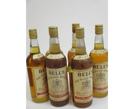 Six bottles of Bells Old Scotch Whisky, 26 2/3 fl oz 