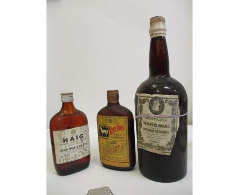 Three bottles of Scotch Whisky to include White Horse, Haig and Henekeys White Seal 