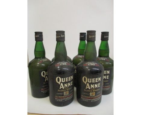 Six bottles of Queen Anne rare Scotch Whisky 26 2/3 fl oz 