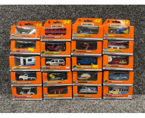 Matchbox Mattel wheels die cast vehicles x20. Numbers between 43-60 all in original boxes