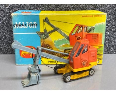 Corgi toys diecast 1128 Priestman “Cub” shovel. In original box