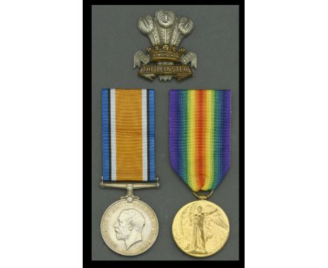 Pair: Lance-Corporal H. Savory, Leinster Regiment, who was killed in action on the Western Front on 10 June 1917  British War
