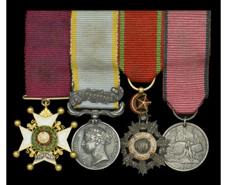 A C.B. mounted group of four miniature dress medals attributed to Major General G. H. L. Milman, Royal Artillery  The Most Ho